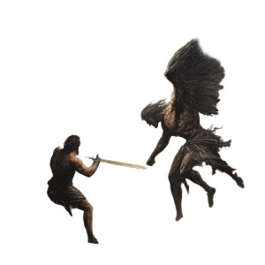 Ángel Vs Demons Vinyl Car Decal Sticker – Waterproof & UV-Resistant 8"