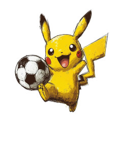 Pikachu Soccer Kick Vinyl Car Decal Sticker – Waterproof & UV-Resistant 8"