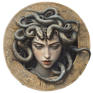 Ancient Greek Medusa Vinyl Car Decal Sticker – Waterproof & UV-Resistant 8"