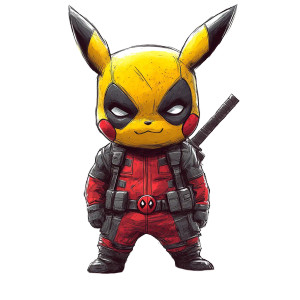 Pikachu As Deadpool Vinyl Car Decal Sticker – Waterproof & UV-Resistant 8"