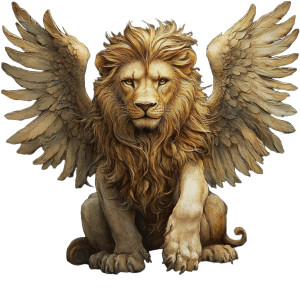 Winged Lion Vinyl Car Decal Sticker – Waterproof & UV-Resistant 8" Winged Lion Vinyl Car Decal Sticker – Waterproof & UV-Resistant 8"