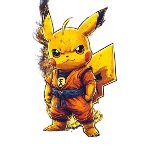 Pikachu Saiyan V2 Vinyl Car Decal Sticker – Waterproof & UV-Resistant 8"