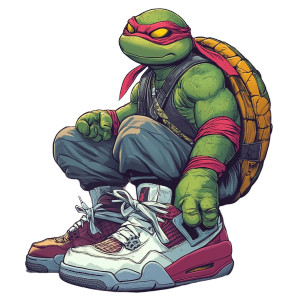 Ninja Turtles Jordans Vinyl Car Decal Sticker – Waterproof & UV-Resistant 8"