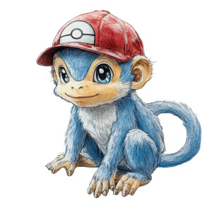 Monkey Pokemon Vinyl Car Decal Sticker – Waterproof & UV-Resistant 8"