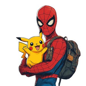 Spiderman With Pikachu Vinyl Car Decal Sticker – Waterproof & UV-Resistant 8" Spiderman With Pikachu Vinyl Car Decal Sticker – Waterproof & UV-Resistant 8"