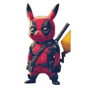 Pikachu Deadpool Vinyl Car Decal Sticker – Waterproof & UV-Resistant 8"