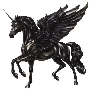 Black-Winged Pegasus Vinyl Car Decal Sticker – Waterproof & UV-Resistant 8"