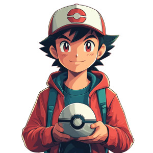 Pokémon Trainer Ash Vinyl Car Decal Sticker – Waterproof & UV-Resistant 8"