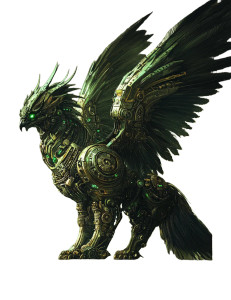 Cybernetic Griffin Vinyl Car Decal Sticker – Waterproof & UV-Resistant 8"