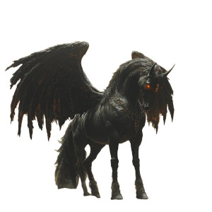 Undead Black Pegasus Vinyl Car Decal Sticker – Waterproof & UV-Resistant 8"