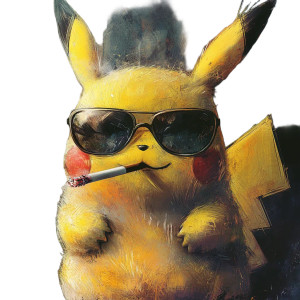 Cool Pikachu V2 Vinyl Car Decal Sticker – Waterproof & UV-Resistant 8"