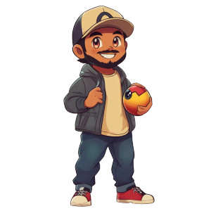 Hispanic Pokemon Trainer V2 Vinyl Car Decal Sticker – Waterproof & UV-Resistant 8"