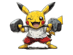 Muscular Pikachu Sticker Vinyl Car Decal Sticker – Waterproof & UV-Resistant 8" Muscular Pikachu Sticker Vinyl Car Decal Sticker – Waterproof & UV-Resistant 8"