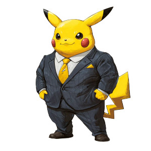 Muscular Suit Pikachu Vinyl Car Decal Sticker – Waterproof & UV-Resistant 8"