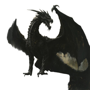 Black Dragon Painting V2 Vinyl Car Decal Sticker – Waterproof & UV-Resistant 8"