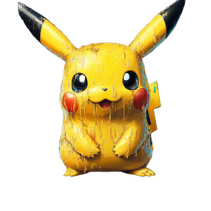 Liquid Pikachu Art Vinyl Car Decal Sticker – Waterproof & UV-Resistant 8"