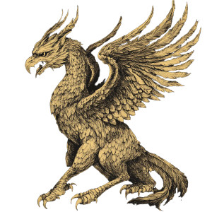 Shadowdark Griffin Vinyl Car Decal Sticker – Waterproof & UV-Resistant 8"