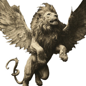 Winged Mist Lion Vinyl Car Decal Sticker – Waterproof & UV-Resistant 8"