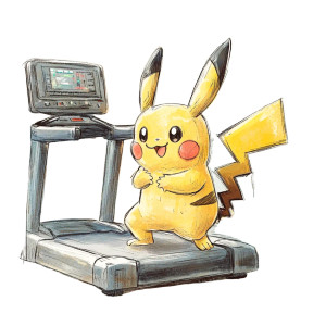 Happy Gym Pikachu Vinyl Car Decal Sticker – Waterproof & UV-Resistant 8"