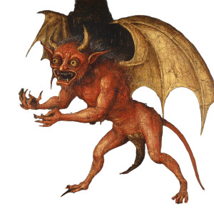 Medieval Demon Painting Vinyl Car Decal Sticker – Waterproof & UV-Resistant 8"