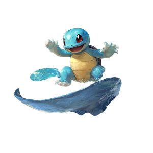 Squirtle Surfing Vinyl Car Decal Sticker – Waterproof & UV-Resistant 8"