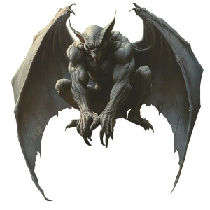 Menacing Gargoyle Creature Vinyl Car Decal Sticker – Waterproof & UV-Resistant 8"