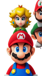 Mario Characters Wallpaper Vinyl Car Decal Sticker – Waterproof & UV-Resistant 8"