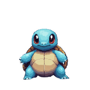 Pixel Art Squirtle V2 Vinyl Car Decal Sticker – Waterproof & UV-Resistant 8"