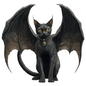 Demon Cat Vinyl Car Decal Sticker – Waterproof & UV-Resistant 8" Demon Cat Vinyl Car Decal Sticker – Waterproof & UV-Resistant 8"