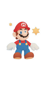 Mario And Moon Vinyl Car Decal Sticker – Waterproof & UV-Resistant 8"