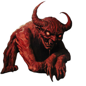 Satanic Gargoyle Night Vinyl Car Decal Sticker – Waterproof & UV-Resistant 8"