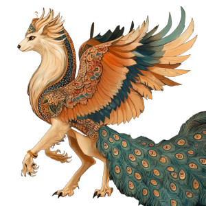 Simurgh Mythical Creature Vinyl Car Decal Sticker – Waterproof & UV-Resistant 8"