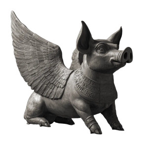 Pig Sphinx Vinyl Car Decal Sticker – Waterproof & UV-Resistant 8"