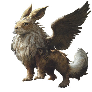 Majestic Rabbit Gryphon Vinyl Car Decal Sticker – Waterproof & UV-Resistant 8"