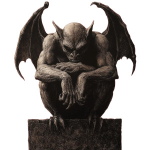 Guardian Gargoyle Vinyl Car Decal Sticker – Waterproof & UV-Resistant 8"