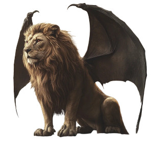 Fantasy Winged Lion Vinyl Car Decal Sticker – Waterproof & UV-Resistant 8"