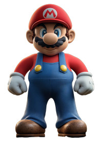 Heroic Mario Render Vinyl Car Decal Sticker – Waterproof & UV-Resistant 8"