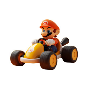 Mario Kart Illustration Vinyl Car Decal Sticker – Waterproof & UV-Resistant 8"