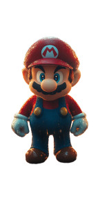 Enormous Mario Character V2 Vinyl Car Decal Sticker – Waterproof & UV-Resistant 8"