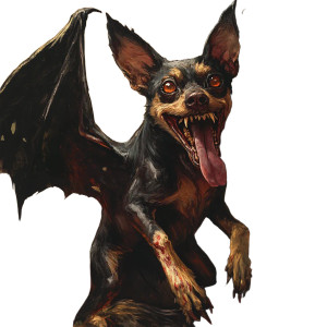 Vampire Bat Dog Vinyl Car Decal Sticker – Waterproof & UV-Resistant 8" Vampire Bat Dog Vinyl Car Decal Sticker – Waterproof & UV-Resistant 8"