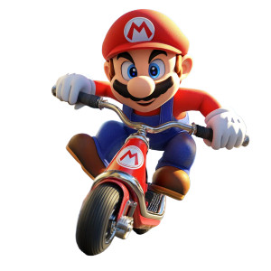 Mario Scooter Freestyle Vinyl Car Decal Sticker – Waterproof & UV-Resistant 8"