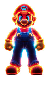 Neon Frog-Man Vinyl Car Decal Sticker – Waterproof & UV-Resistant 8"