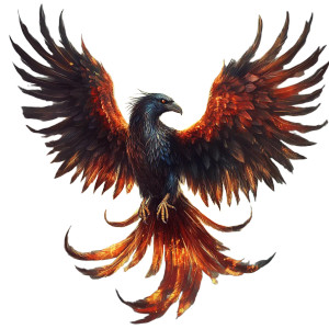 Raven-Headed Phoenix Vinyl Car Decal Sticker – Waterproof & UV-Resistant 8"