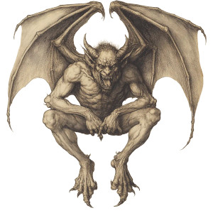 Winged Devil Vinyl Car Decal Sticker – Waterproof & UV-Resistant 8"