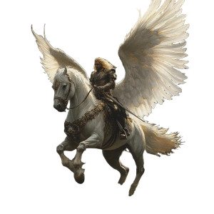 White-Winged Horse Warrior Vinyl Car Decal Sticker – Waterproof & UV-Resistant 8" White-Winged Horse Warrior Vinyl Car Decal Sticker – Waterproof & UV-Resistant 8"