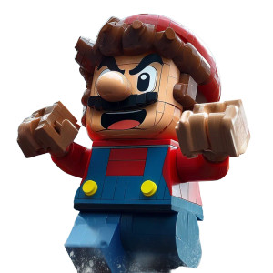 Victory Lego Mario Vinyl Car Decal Sticker – Waterproof & UV-Resistant 8"