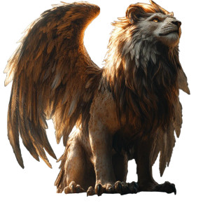 Mythological Griffin Vinyl Car Decal Sticker – Waterproof & UV-Resistant 8"