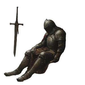 Wounded Knight Resting Vinyl Car Decal Sticker – Waterproof & UV-Resistant 8" Wounded Knight Resting Vinyl Car Decal Sticker – Waterproof & UV-Resistant 8"