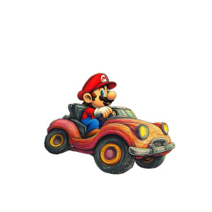 Mario'S Psychedelic Ride Vinyl Car Decal Sticker – Waterproof & UV-Resistant 8" Mario'S Psychedelic Ride Vinyl Car Decal Sticker – Waterproof & UV-Resistant 8"