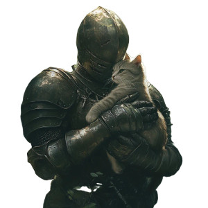 Knight With Cat V10 Vinyl Car Decal Sticker – Waterproof & UV-Resistant 